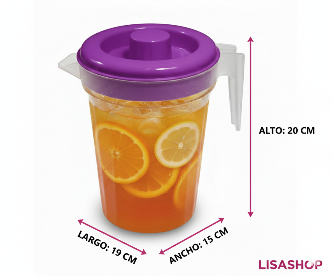 Jarro con manilla 2 litros de capacidad LISASHOP