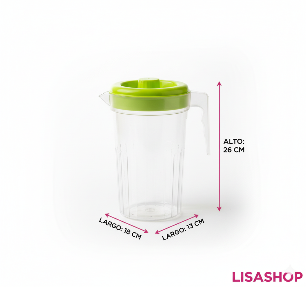 Jarro con manilla grande 4 litros de capacidad LISASHOP